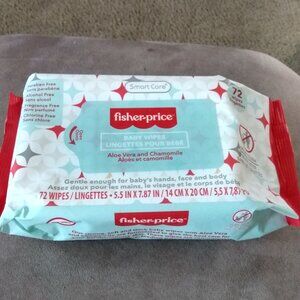 72-CT ALOE VERA & CHAMOMILE FISHER PRICE SMART CARE BABY WIPES.